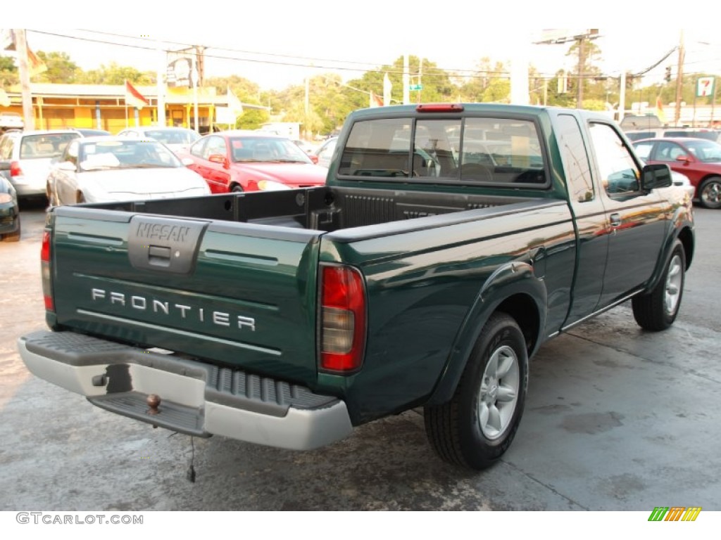 2001 Frontier XE King Cab - Alpine Green Metallic / Gray photo #10