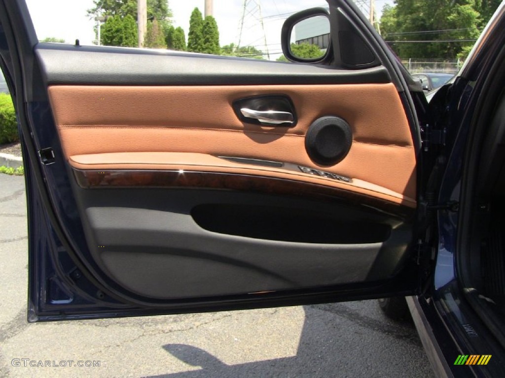 2011 BMW 3 Series 335i xDrive Sedan Saddle Brown Dakota Leather Door Panel Photo #50602545