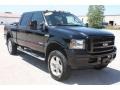 2007 Black Ford F350 Super Duty Lariat Outlaw Crew Cab 4x4  photo #3