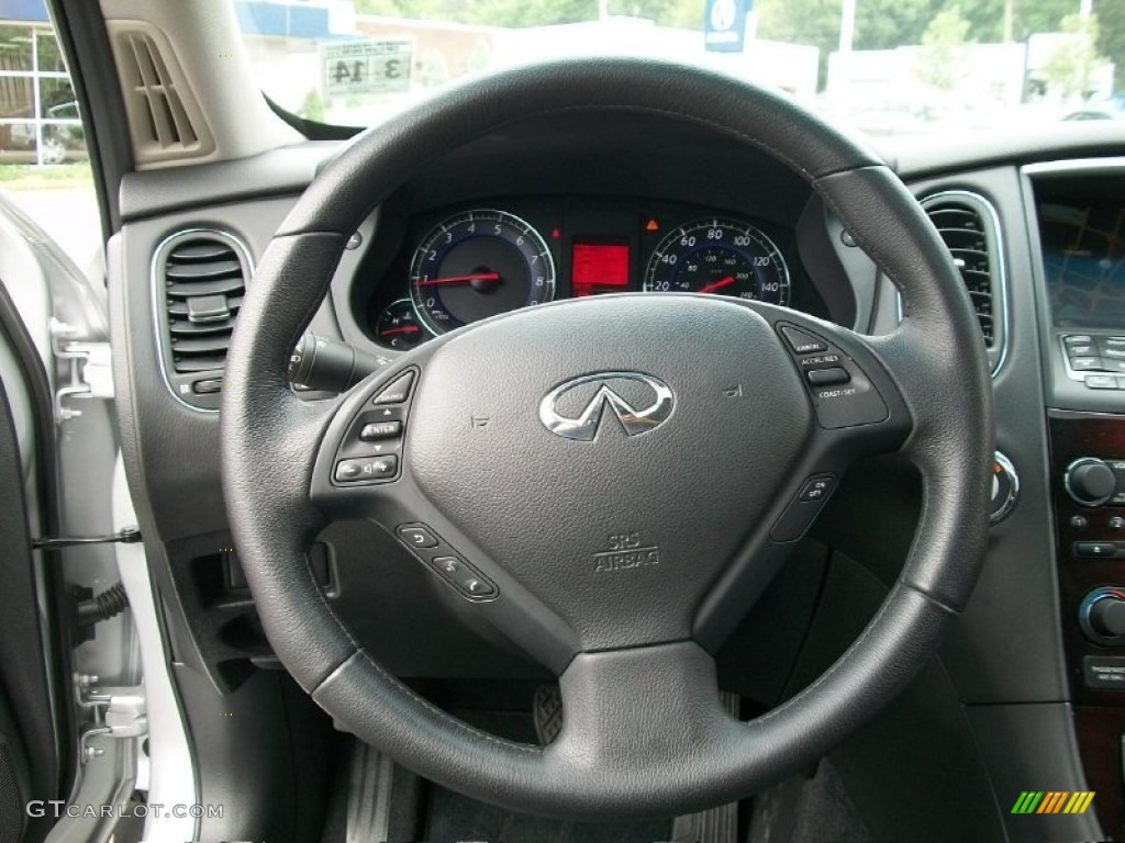 2010 Infiniti EX 35 AWD Graphite Steering Wheel Photo #50603421