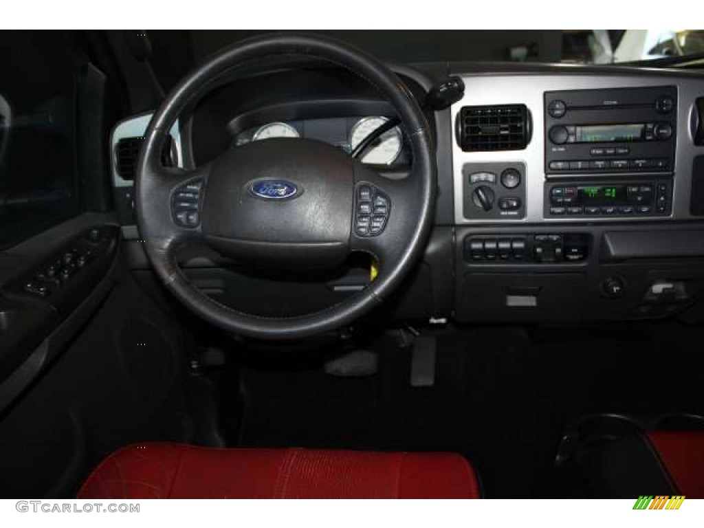 2007 F350 Super Duty Lariat Outlaw Crew Cab 4x4 - Black / Outlaw Black/Red photo #11