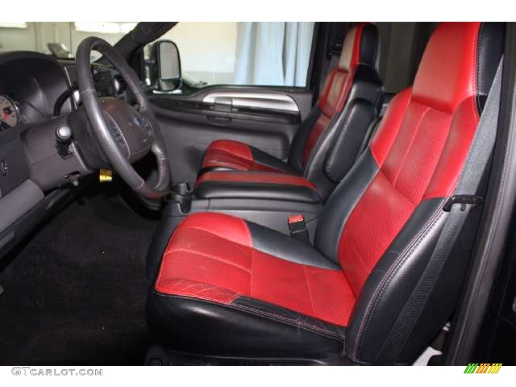 2007 F350 Super Duty Lariat Outlaw Crew Cab 4x4 - Black / Outlaw Black/Red photo #12