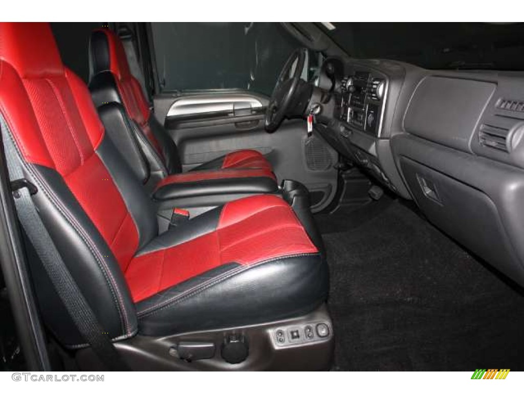 2007 F350 Super Duty Lariat Outlaw Crew Cab 4x4 - Black / Outlaw Black/Red photo #15