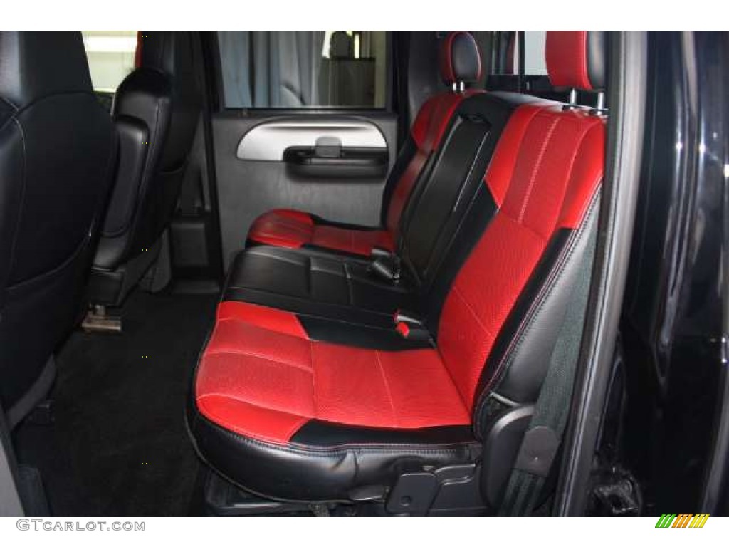 2007 F350 Super Duty Lariat Outlaw Crew Cab 4x4 - Black / Outlaw Black/Red photo #16