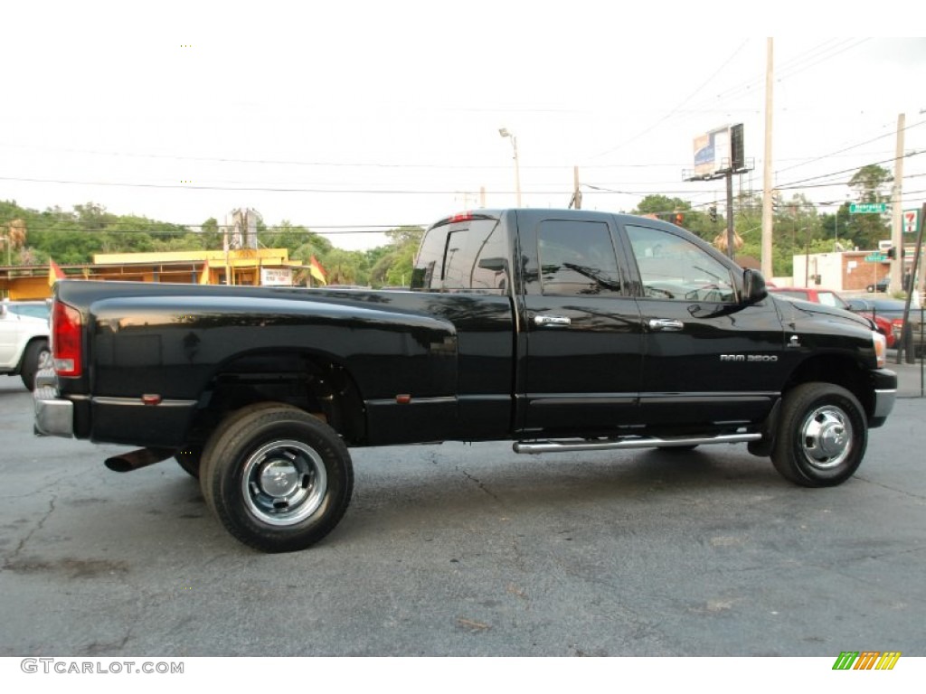 2006 Ram 3500 SLT Quad Cab 4x4 Dually - Black / Khaki photo #17