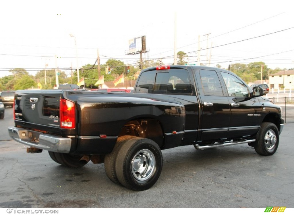 2006 Ram 3500 SLT Quad Cab 4x4 Dually - Black / Khaki photo #20