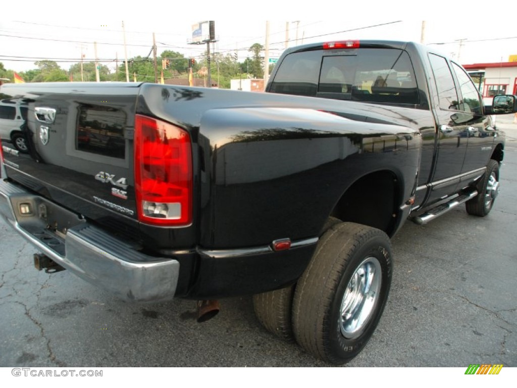 2006 Ram 3500 SLT Quad Cab 4x4 Dually - Black / Khaki photo #23