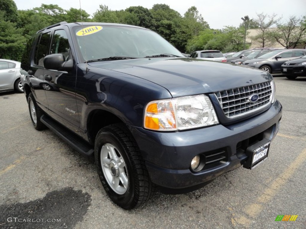 2004 Explorer XLT 4x4 - Dark Blue Pearl Metallic / Graphite photo #2