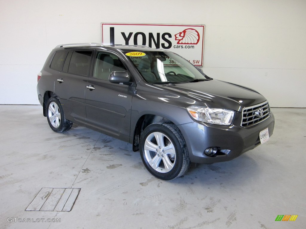 2009 Highlander Limited - Magnetic Gray Metallic / Ash photo #28