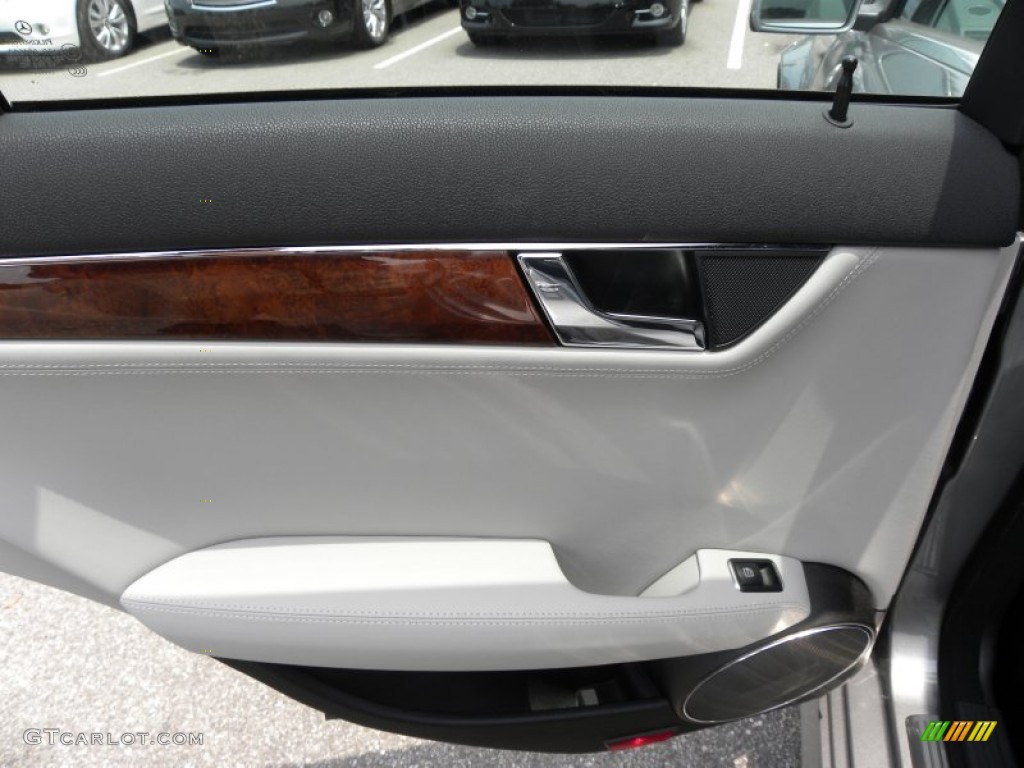 2011 Mercedes-Benz C 63 AMG Grey/Black Door Panel Photo #50608452