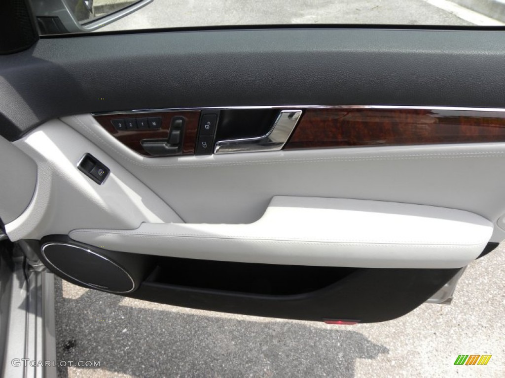 2011 Mercedes-Benz C 63 AMG Grey/Black Door Panel Photo #50608479