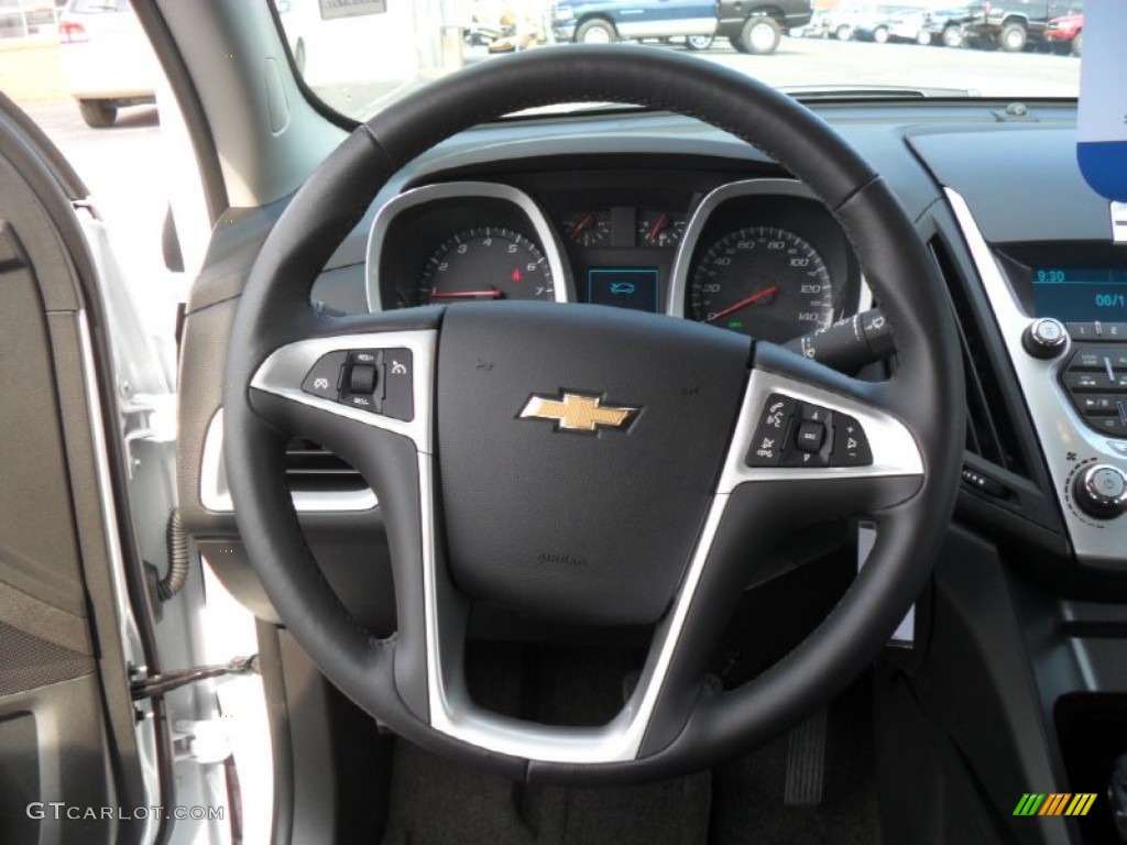 2011 Chevrolet Equinox LTZ Jet Black Steering Wheel Photo #50608488