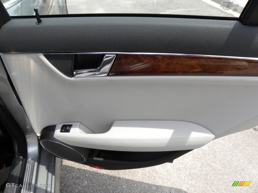 2011 Mercedes-Benz C 63 AMG Grey/Black Door Panel Photo #50608511