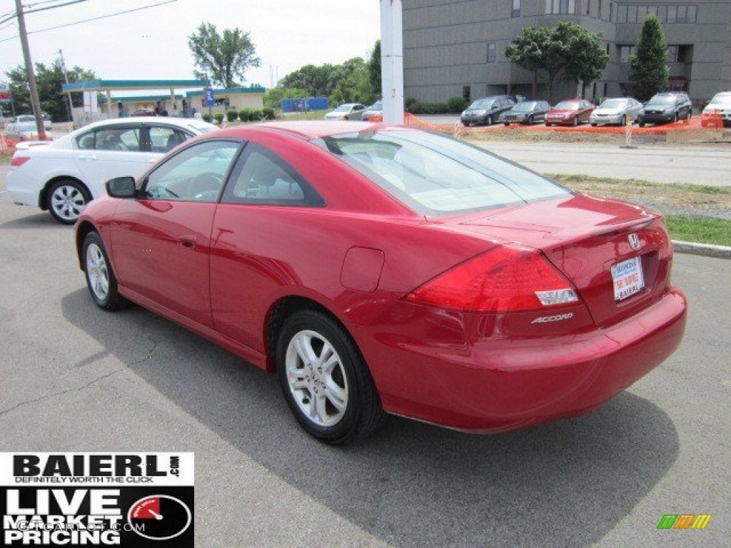 2007 Accord LX Coupe - San Marino Red / Ivory photo #5