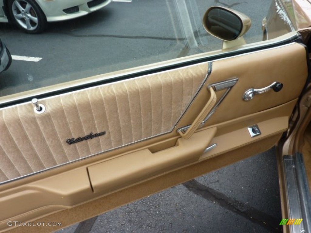 1987 Oldsmobile Cutlass Supreme Coupe Beige Door Panel Photo #50610516