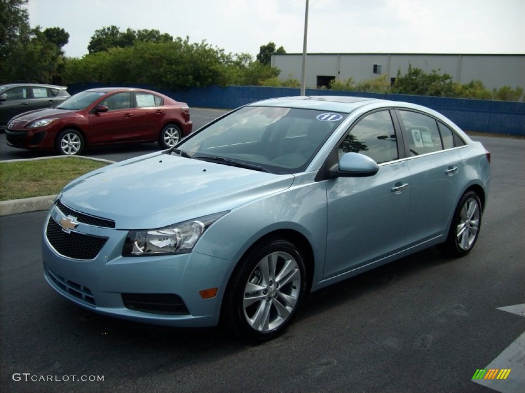 2011 Cruze LTZ - Ice Blue Metallic / Cocoa/Light Neutral Leather photo #1