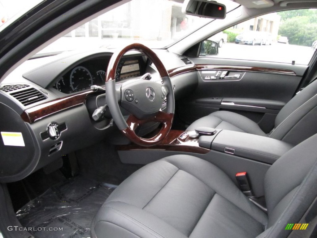 Black Interior 2011 Mercedes-Benz S 550 4Matic Sedan Photo #50612301