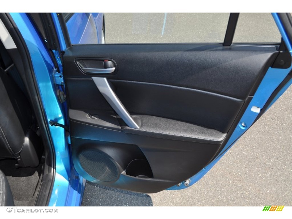 2010 Mazda MAZDA3 s Grand Touring 5 Door Black Door Panel Photo #50613345