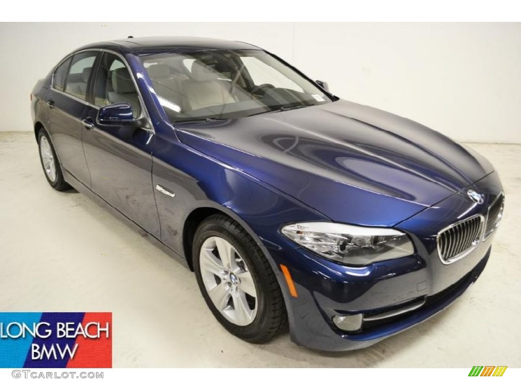 2011 5 Series 528i Sedan - Deep Sea Blue Metallic / Oyster/Black photo #1