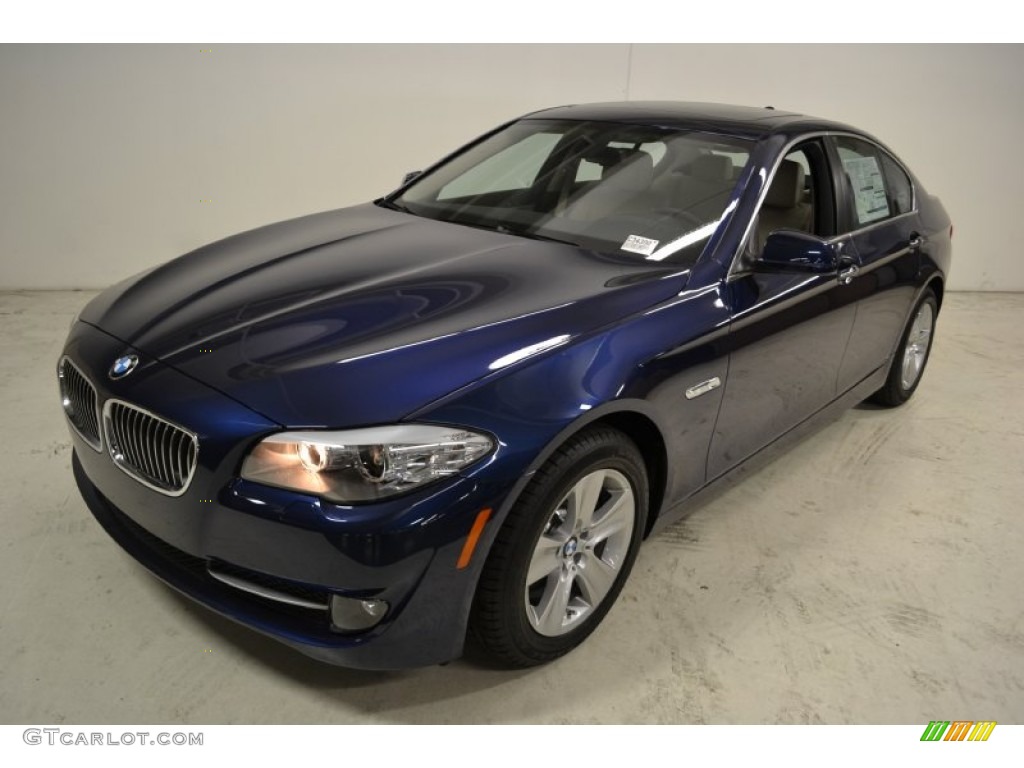 2011 5 Series 528i Sedan - Deep Sea Blue Metallic / Oyster/Black photo #8