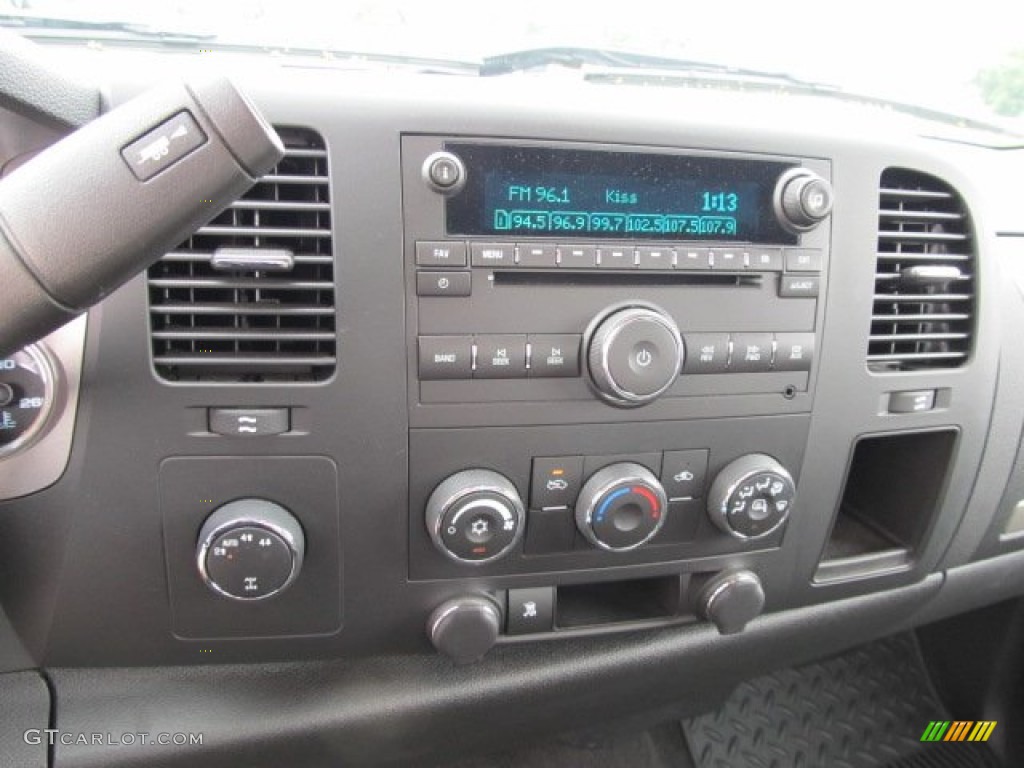 2009 Sierra 1500 SLE Regular Cab 4x4 - Carbon Black Metallic / Ebony photo #11