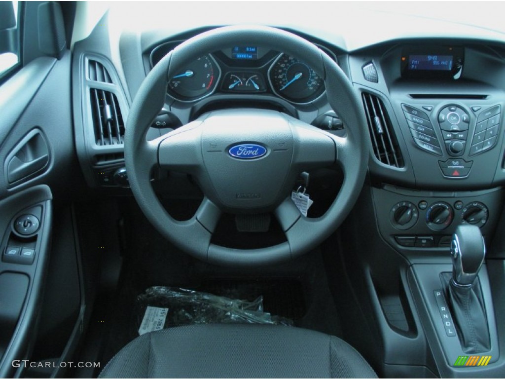 2012 Ford Focus S Sedan Charcoal Black Dashboard Photo #50615094