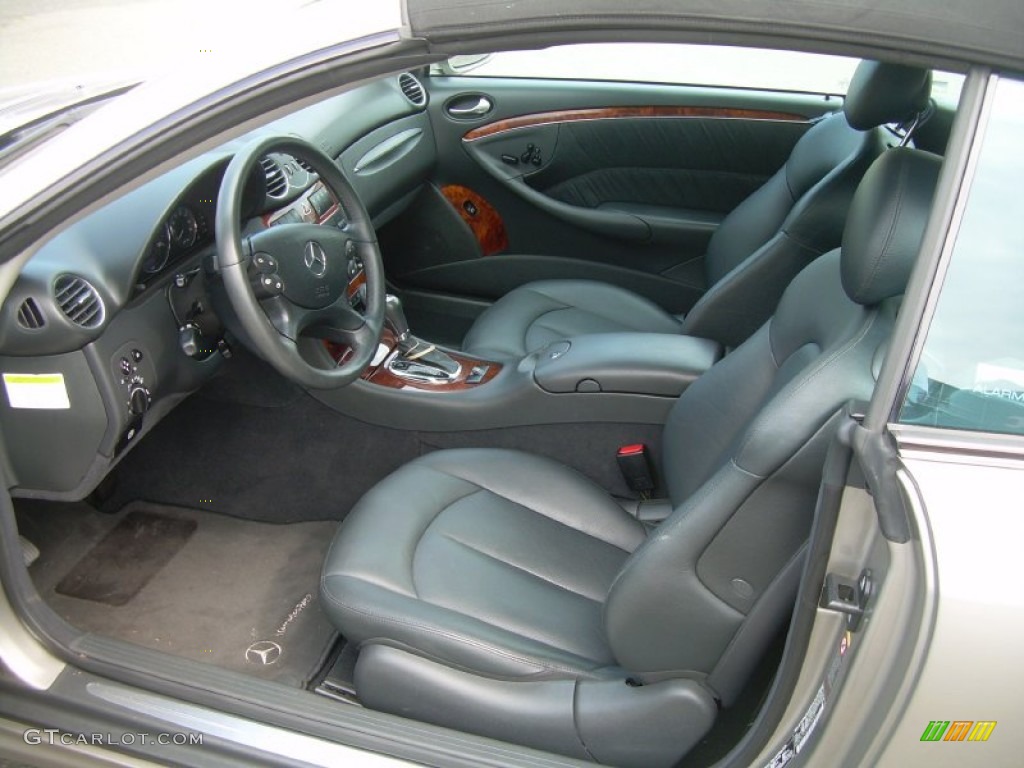 Charcoal Interior 2005 Mercedes-Benz CLK 500 Cabriolet Photo #50615379