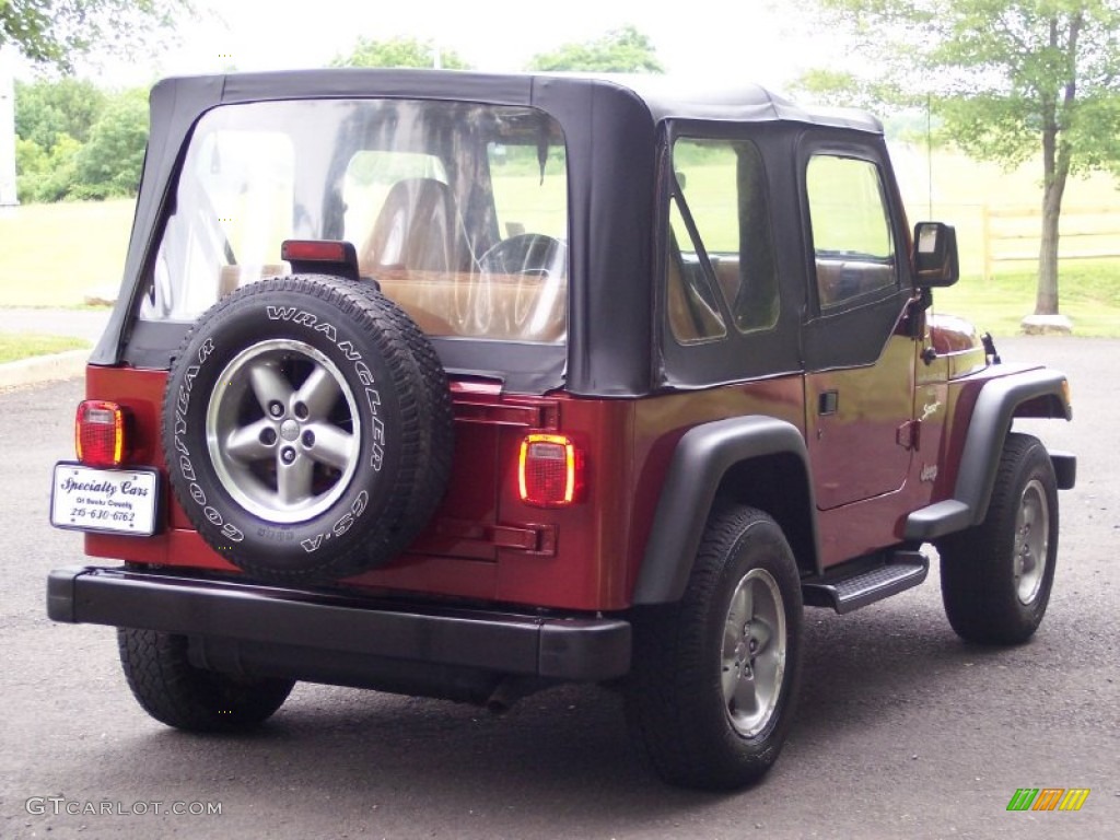 1998 Wrangler Sport 4x4 - Chili Pepper Red Pearl / Khaki photo #10