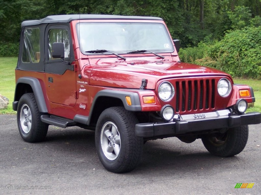 1998 Wrangler Sport 4x4 - Chili Pepper Red Pearl / Khaki photo #11