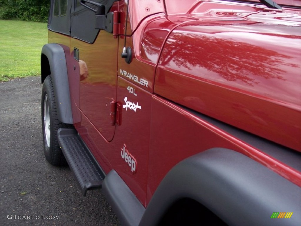 1998 Wrangler Sport 4x4 - Chili Pepper Red Pearl / Khaki photo #21