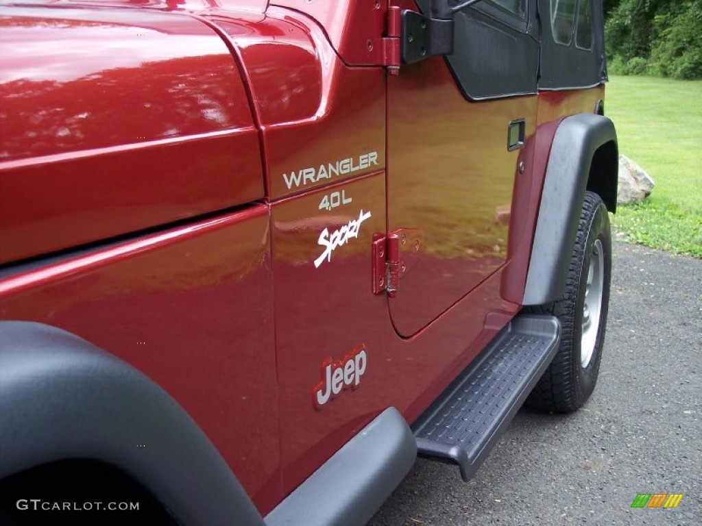 1998 Wrangler Sport 4x4 - Chili Pepper Red Pearl / Khaki photo #22