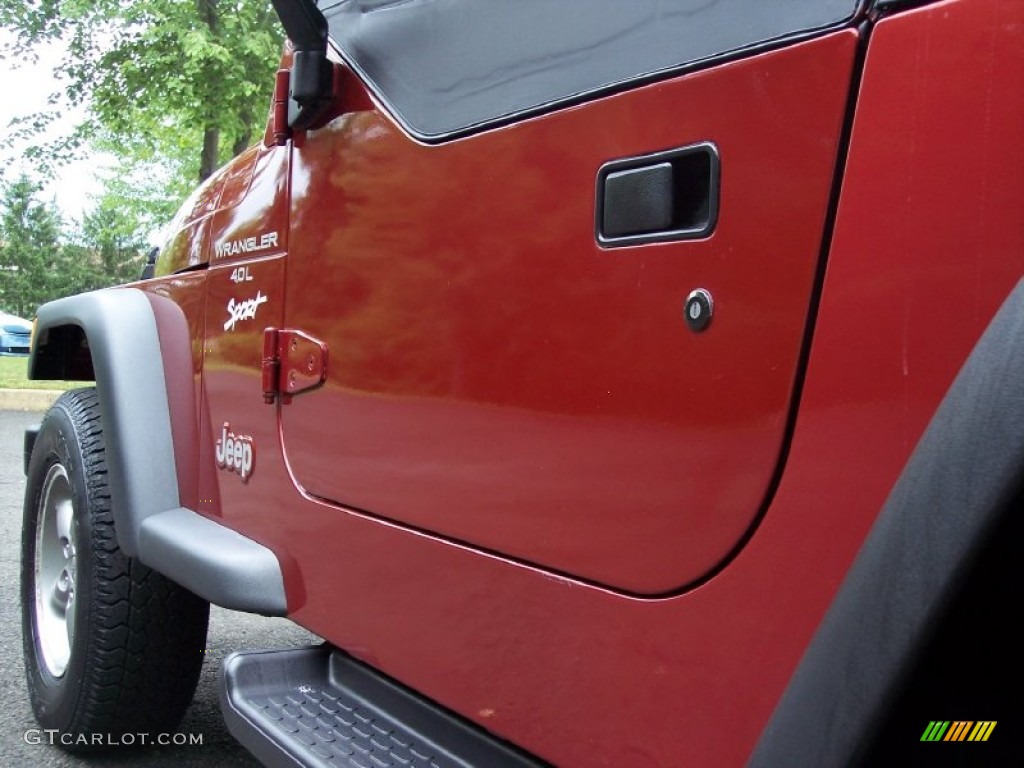 1998 Wrangler Sport 4x4 - Chili Pepper Red Pearl / Khaki photo #23