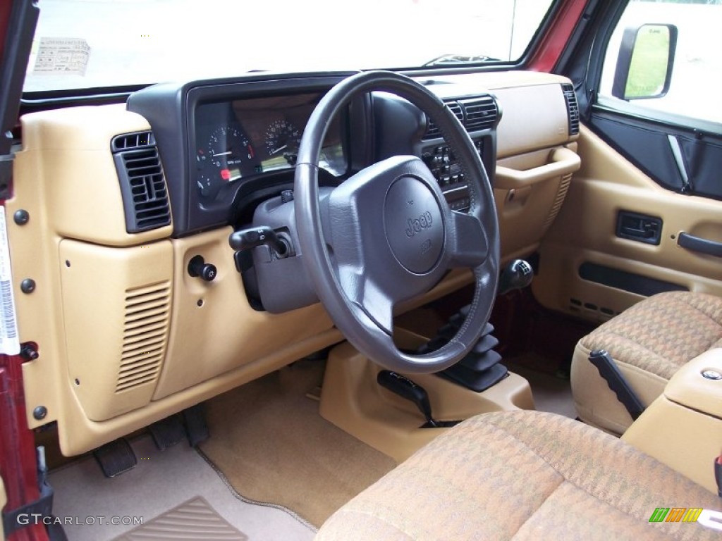 1998 Wrangler Sport 4x4 - Chili Pepper Red Pearl / Khaki photo #31