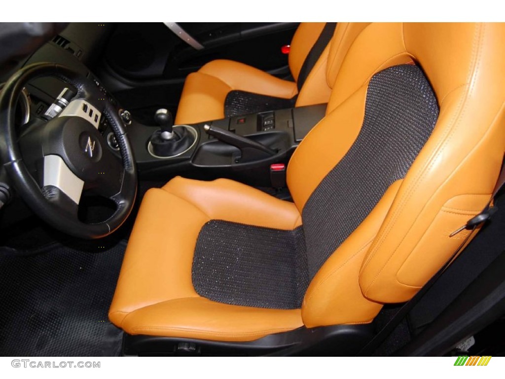 Burnt Orange Interior 2005 Nissan 350Z Touring Roadster Photo #50620818