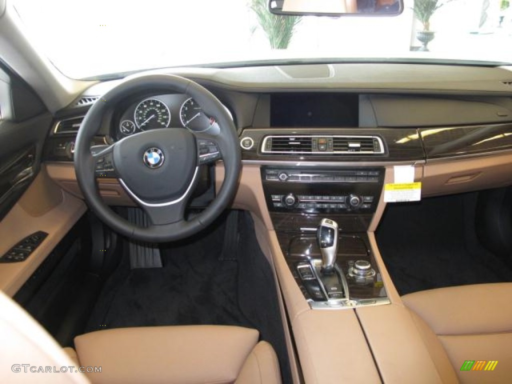 2012 7 Series 740Li Sedan - Mineral White Metallic / Saddle/Black photo #7