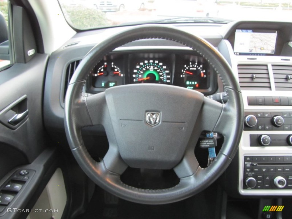 2009 Dodge Journey SXT Dark Slate Gray/Light Graystone Steering Wheel Photo #50622351