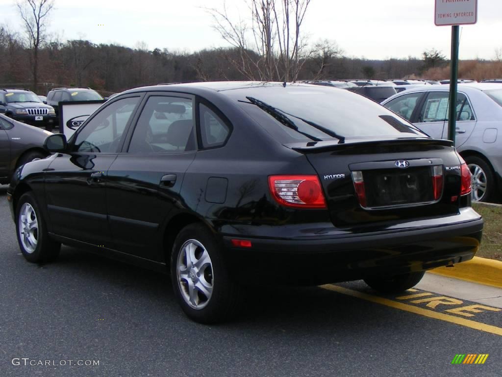 2006 Elantra GT Hatchback - Ebony Black / Gray photo #3