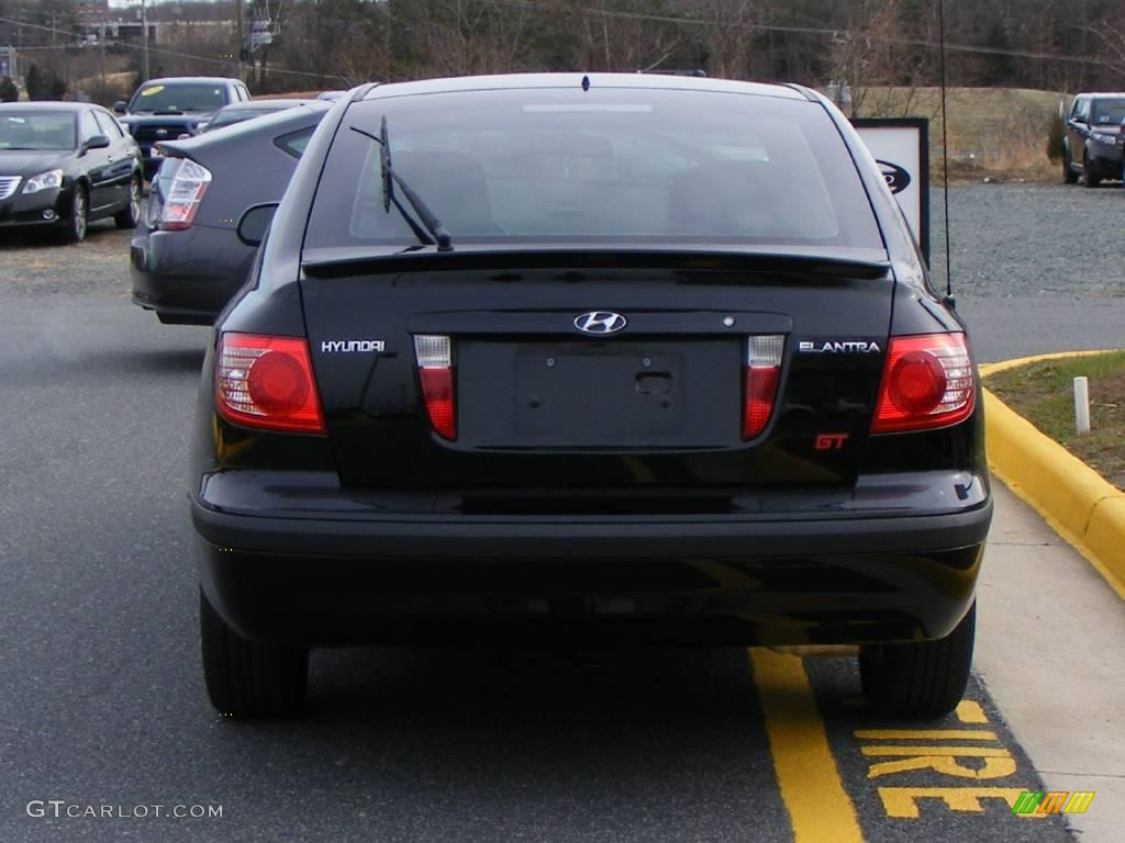 2006 Elantra GT Hatchback - Ebony Black / Gray photo #6