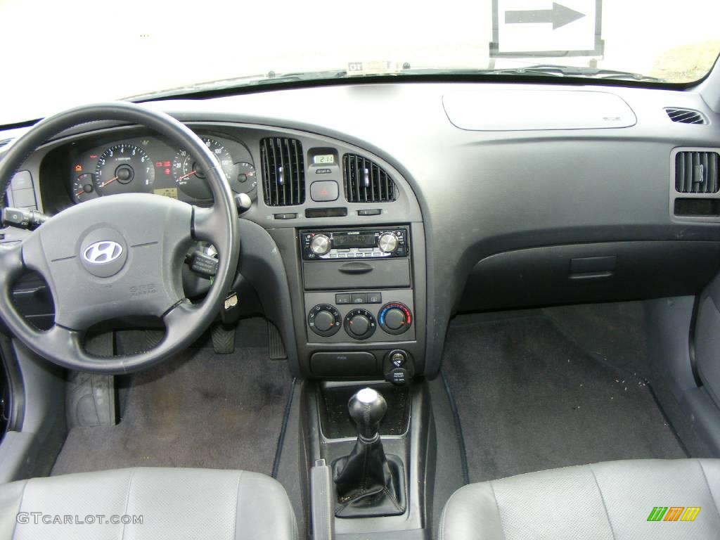 2006 Elantra GT Hatchback - Ebony Black / Gray photo #7