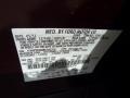 FQ: Bordeaux Reserve Red 2011 Ford Taurus SE Color Code