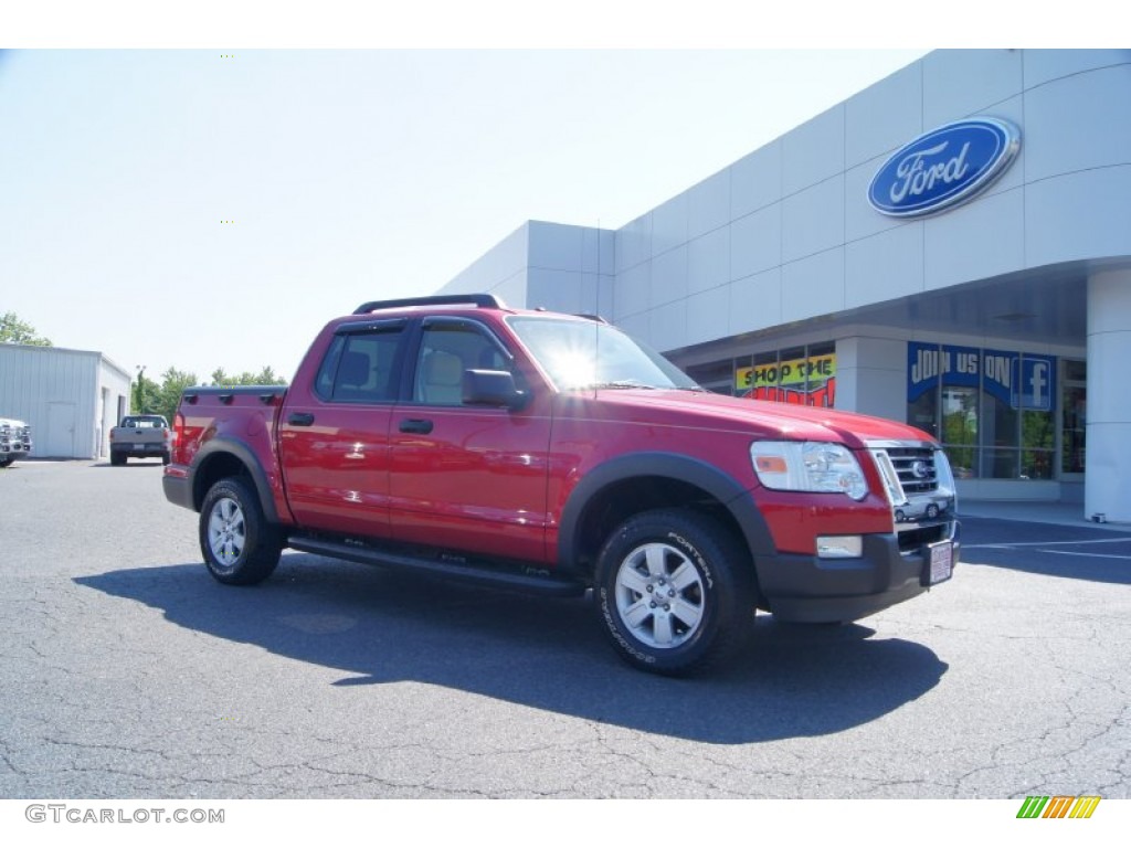 2008 Explorer Sport Trac XLT - Redfire Metallic / Camel photo #1