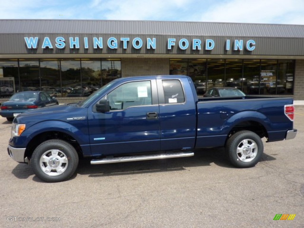 2011 F150 XLT SuperCab - Dark Blue Pearl Metallic / Steel Gray photo #1