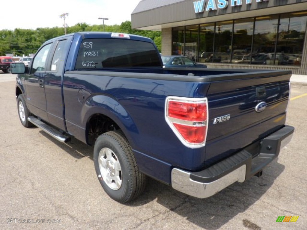 2011 F150 XLT SuperCab - Dark Blue Pearl Metallic / Steel Gray photo #2