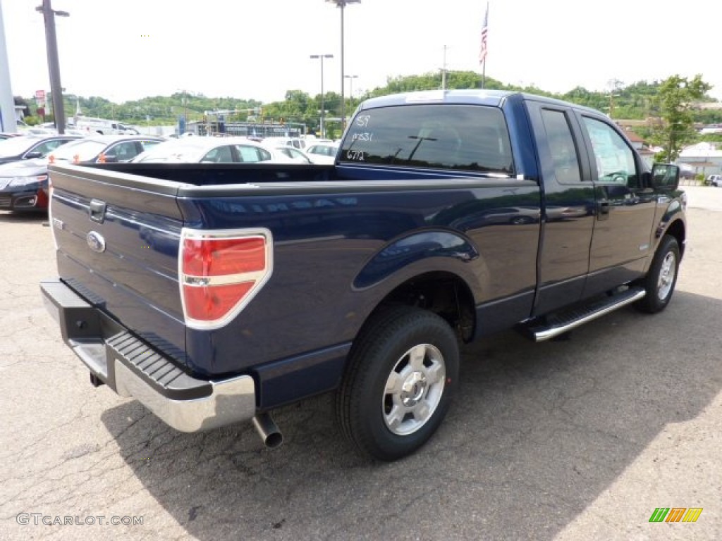 2011 F150 XLT SuperCab - Dark Blue Pearl Metallic / Steel Gray photo #4