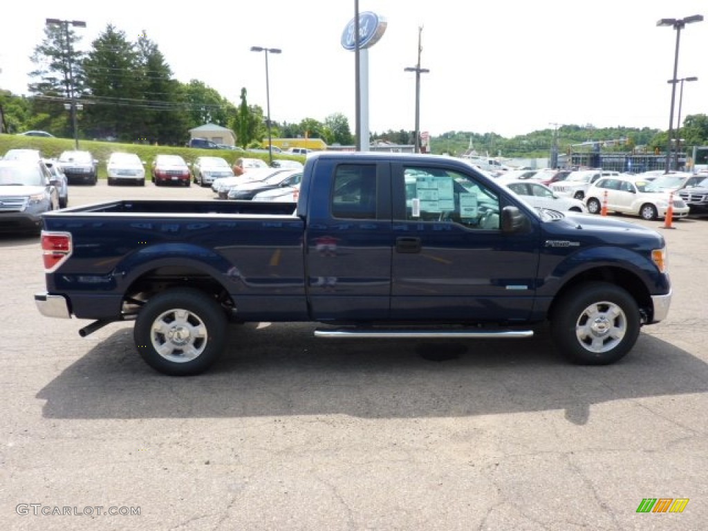 2011 F150 XLT SuperCab - Dark Blue Pearl Metallic / Steel Gray photo #5