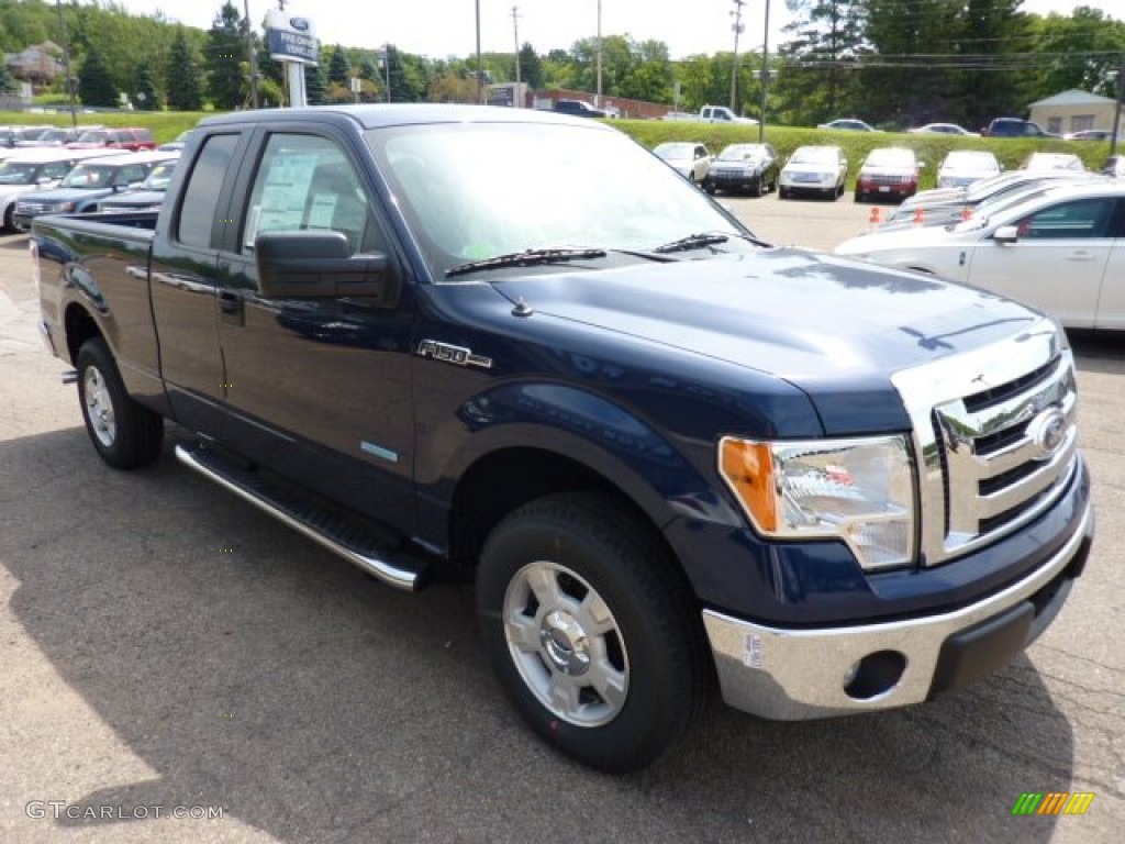 2011 F150 XLT SuperCab - Dark Blue Pearl Metallic / Steel Gray photo #6