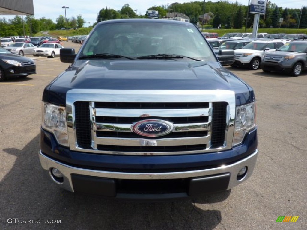 2011 F150 XLT SuperCab - Dark Blue Pearl Metallic / Steel Gray photo #7