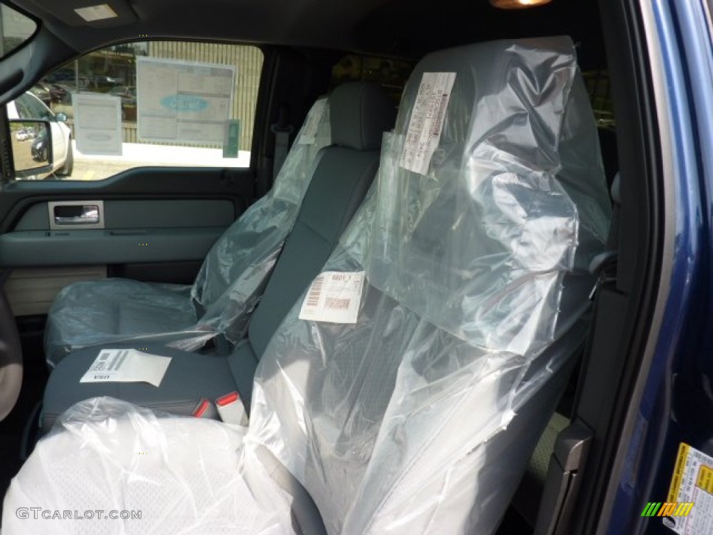 2011 F150 XLT SuperCab - Dark Blue Pearl Metallic / Steel Gray photo #10