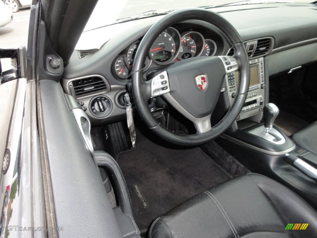 Black Interior 2008 Porsche 911 Carrera Cabriolet Photo #50626665