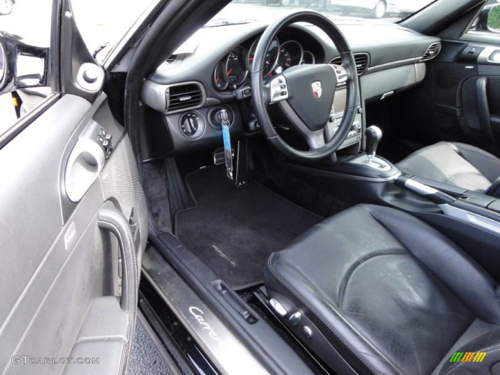 Black Interior 2008 Porsche 911 Carrera Cabriolet Photo #50626683